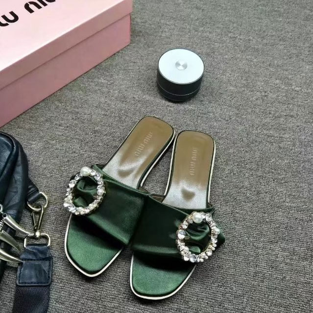 2017 Miu Miu women Sandals in silk