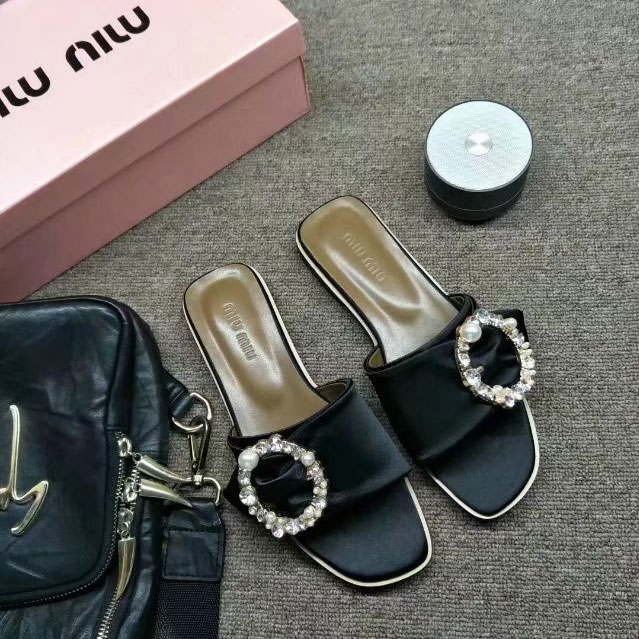 2017 Miu Miu women Sandals in silk