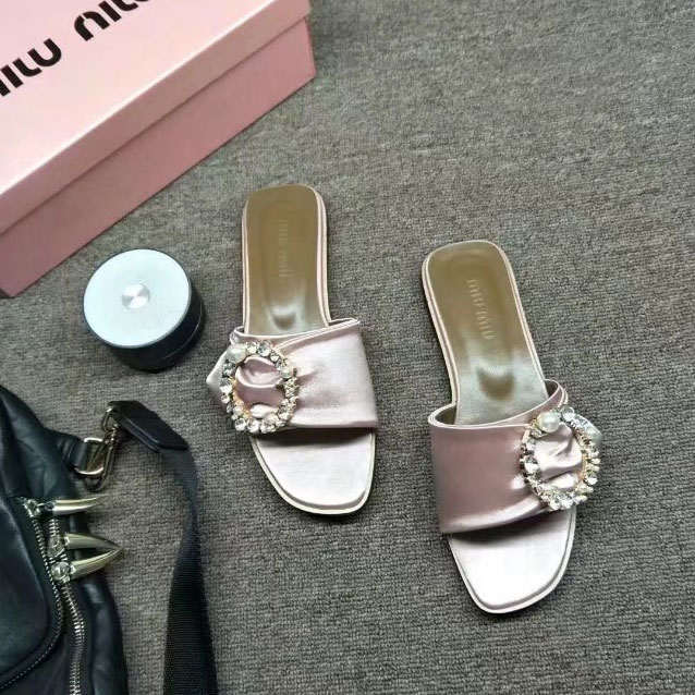 2017 Miu Miu women Sandals in silk