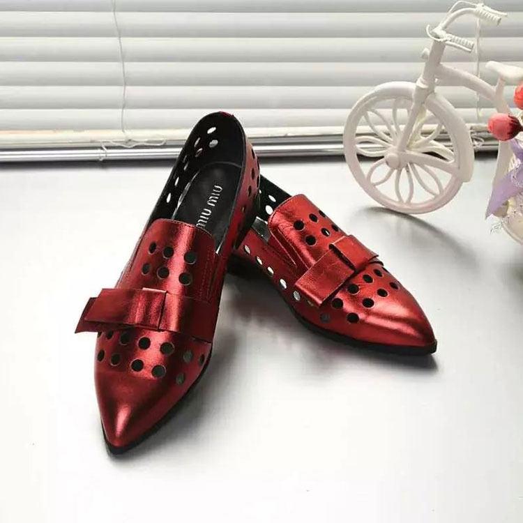 2017 Miu Miu women shoes in Calfskin leather