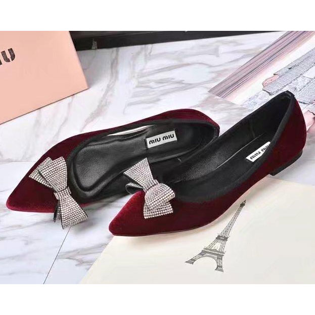 2017 Miu Miu women shoes in Velvet