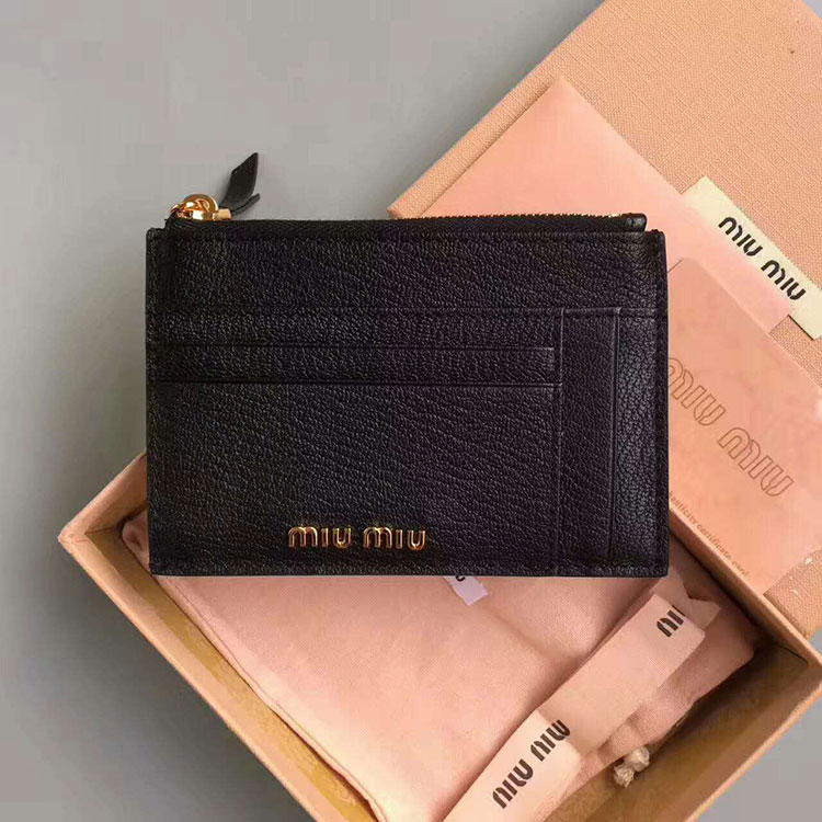 2017 MiuMiu Card pack Coin Purse in Original leather MC446