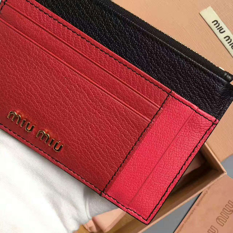 2017 MiuMiu Card pack Coin Purse in Original leather MC446