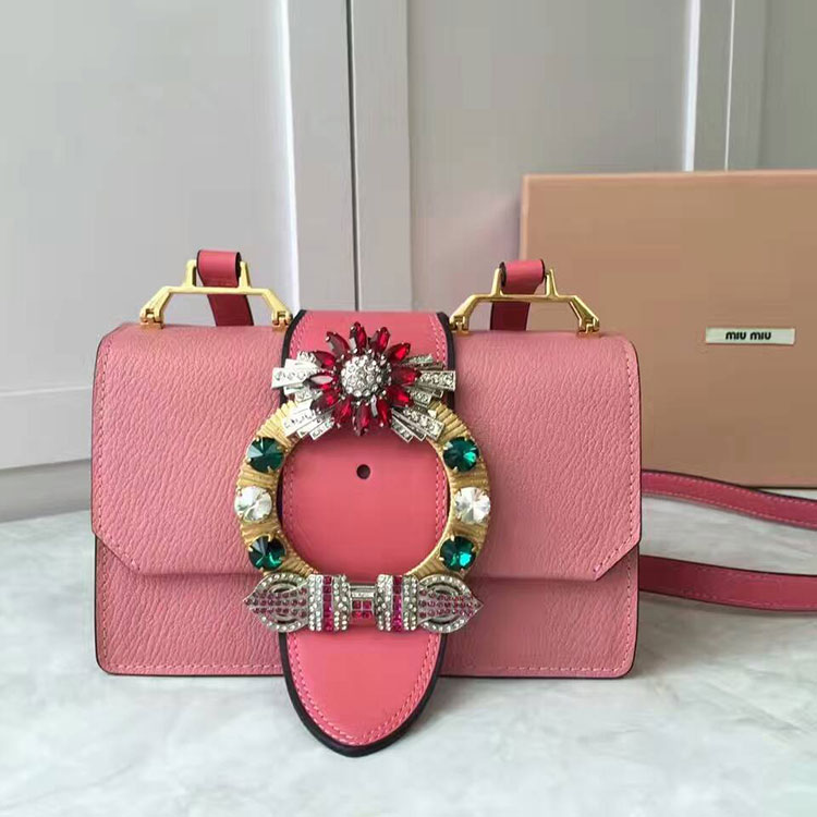 2017 MiuMiu Shoulder BAG IN LEATHER 5BH609