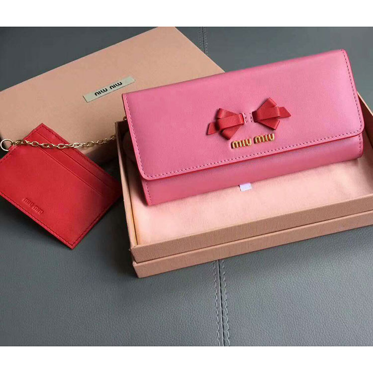 2017 MiuMiu WALLET in Original leather 5MH109