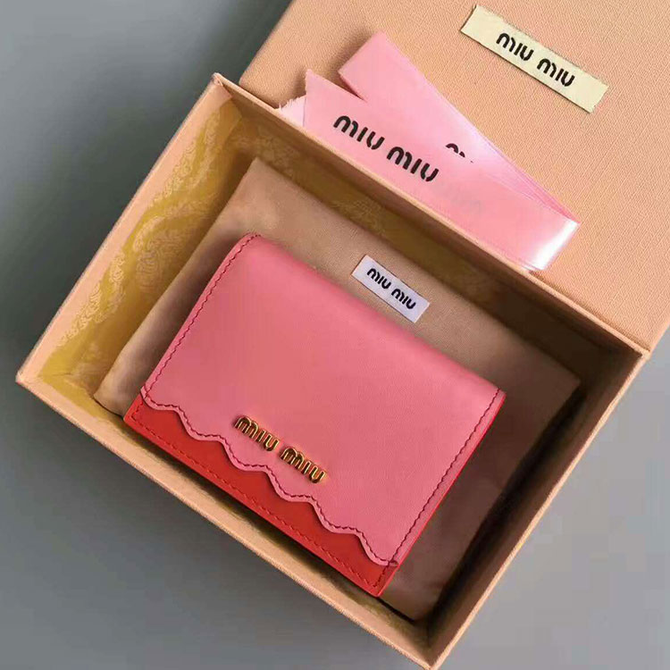 2017 Miumiu Calfskin leather wallet 5MV204