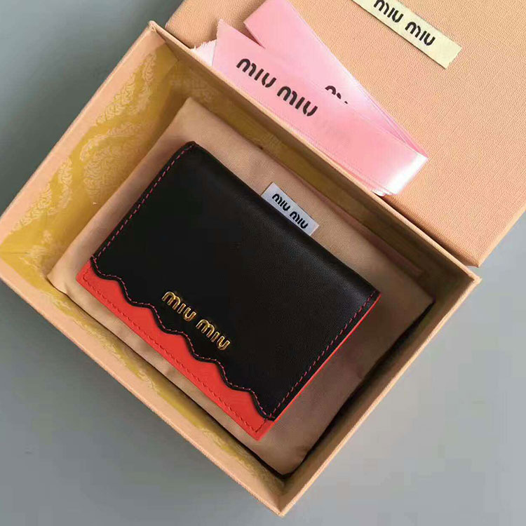 2017 Miumiu Calfskin leather wallet 5MV204