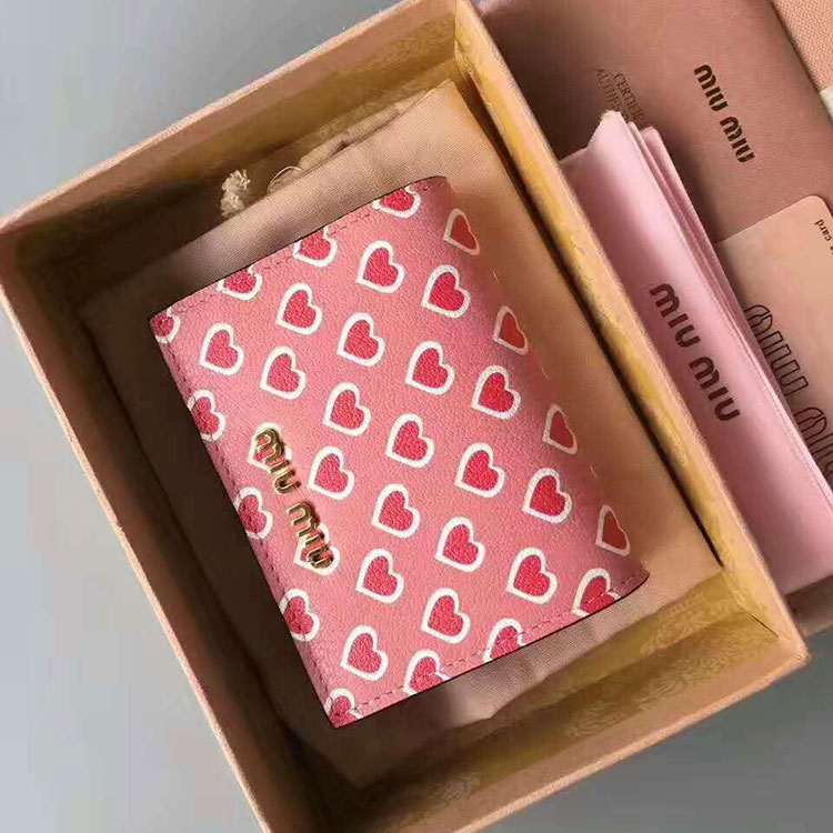 2017 Miumiu goat leather wallet 5MV204