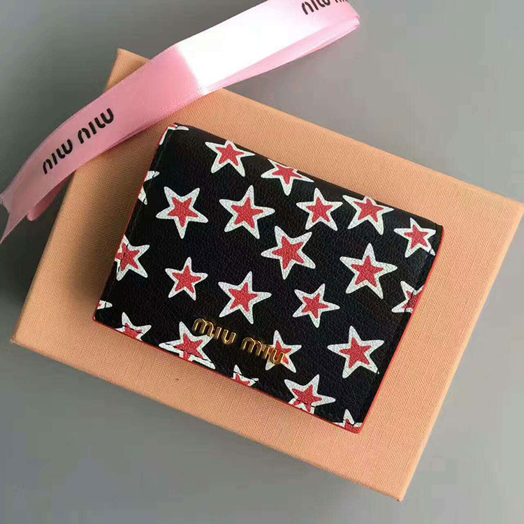 2017 Miumiu goat leather wallet 5MV204