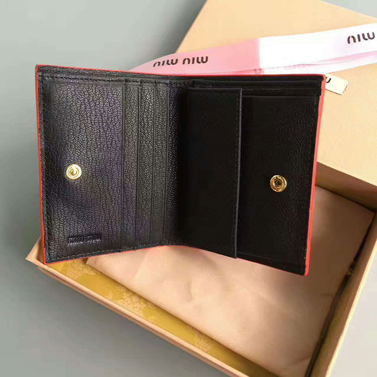 2017 Miumiu goat leather wallet 5MV204