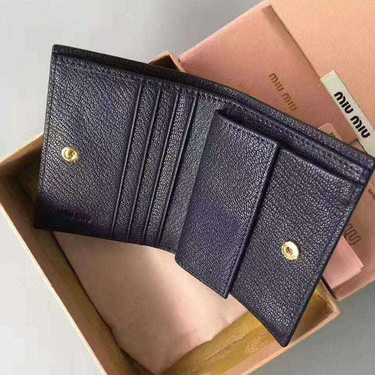 2017 Miumiu goat leather wallet 5MV204