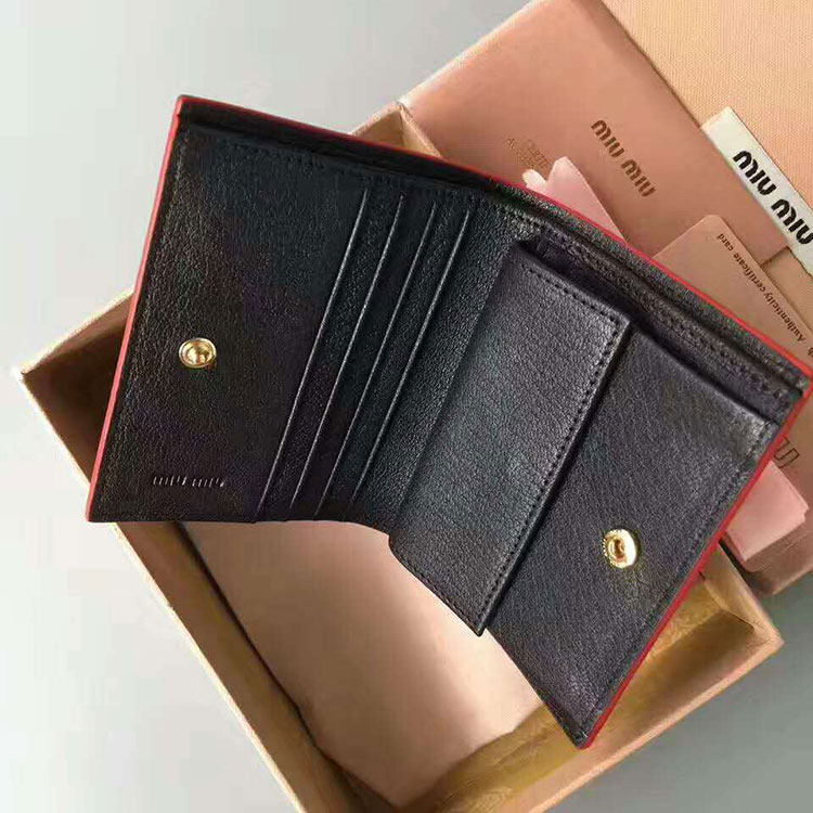 2017 Miumiu goat leather wallet 5MV204