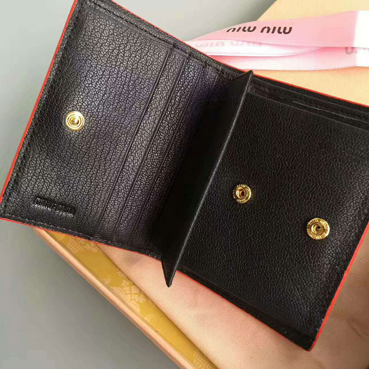 2017 Miumiu goat leather wallet 5MV204