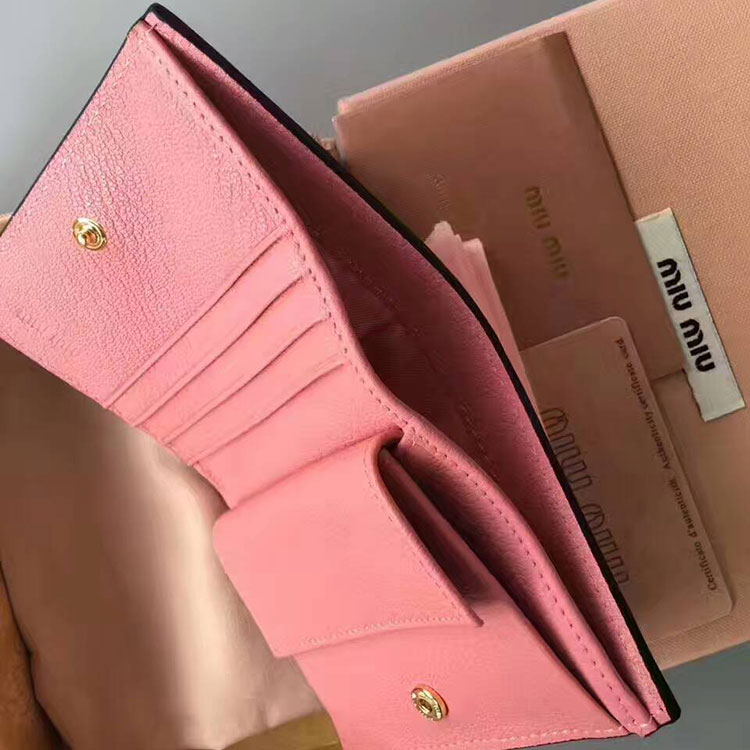 2017 Miumiu goat leather wallet 5MV204