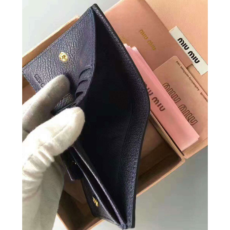 2017 Miumiu goat leather wallet 5MV204