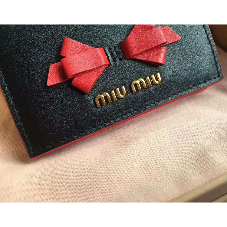 2017 Miumiu pocket wallet Calfskin leather 5MV204