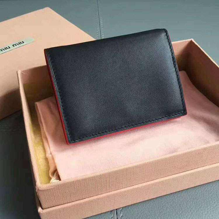 2017 Miumiu pocket wallet Calfskin leather 5MV204