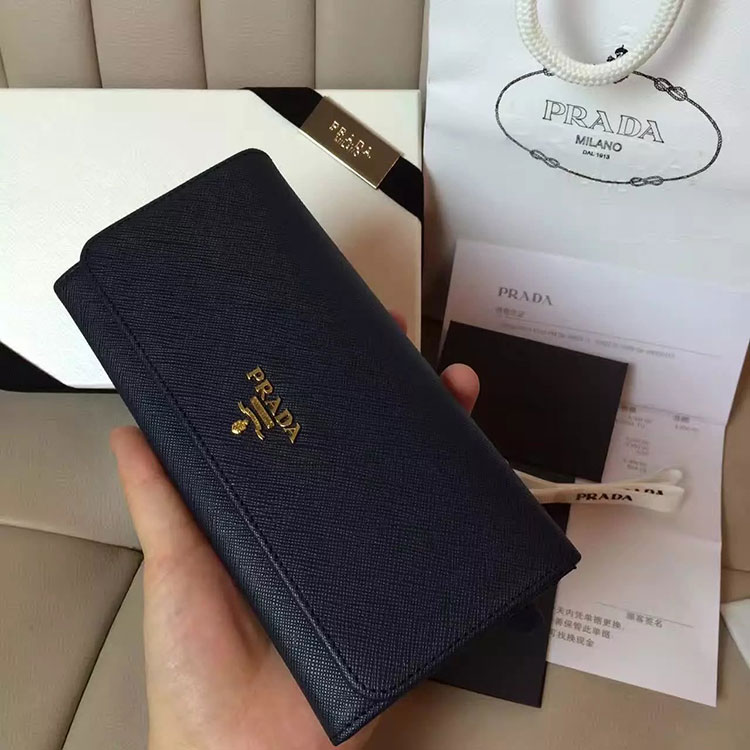 2017 Prada Bi-Fold Wallet Original leather 1M1132