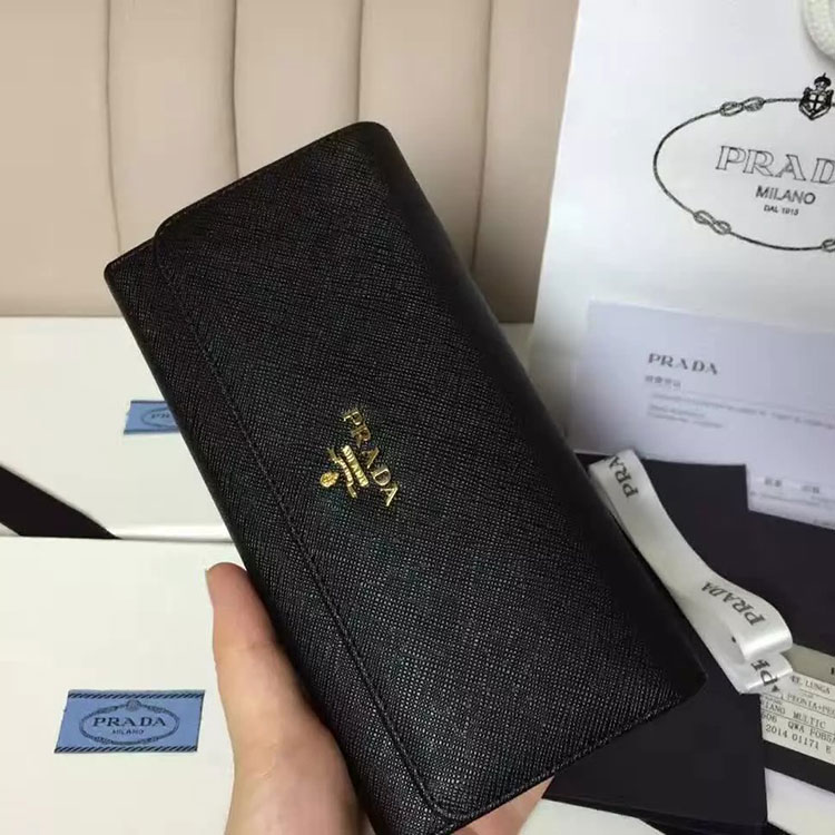 2017 Prada Bi-Fold Wallet Original leather 1M1132