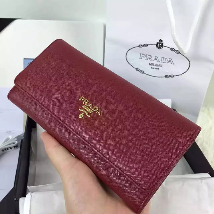 2017 Prada Bi-Fold Wallet Original leather 1M1132