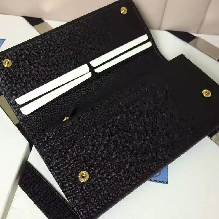 2017 Prada Bi-Fold Wallet Original leather 1M1132