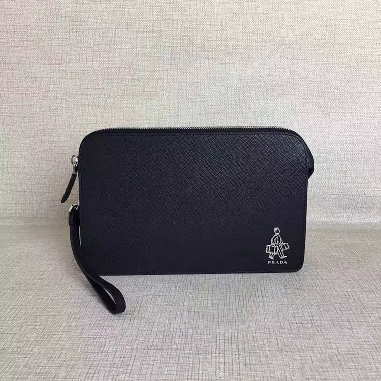 2017 Prada Men Clutch Original leather VR0056