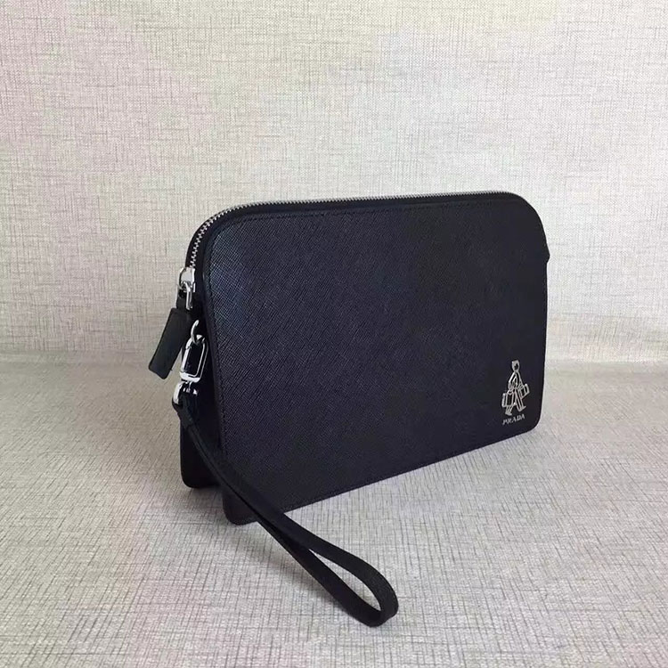 2017 Prada Men Clutch Original leather VR0056