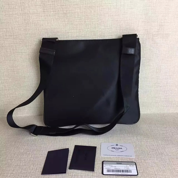 2017 Prada Men Original Nylon with Calfskin leather Shoulder Bag VA0530