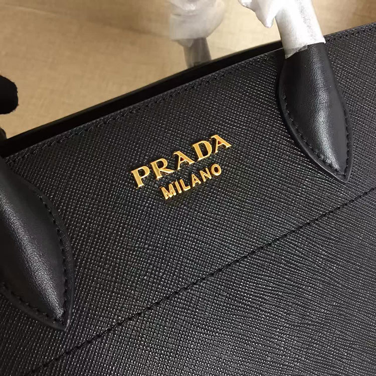 2017 Prada Original Calfskin Leather Medium Tote Shoulder Bag 1BA071