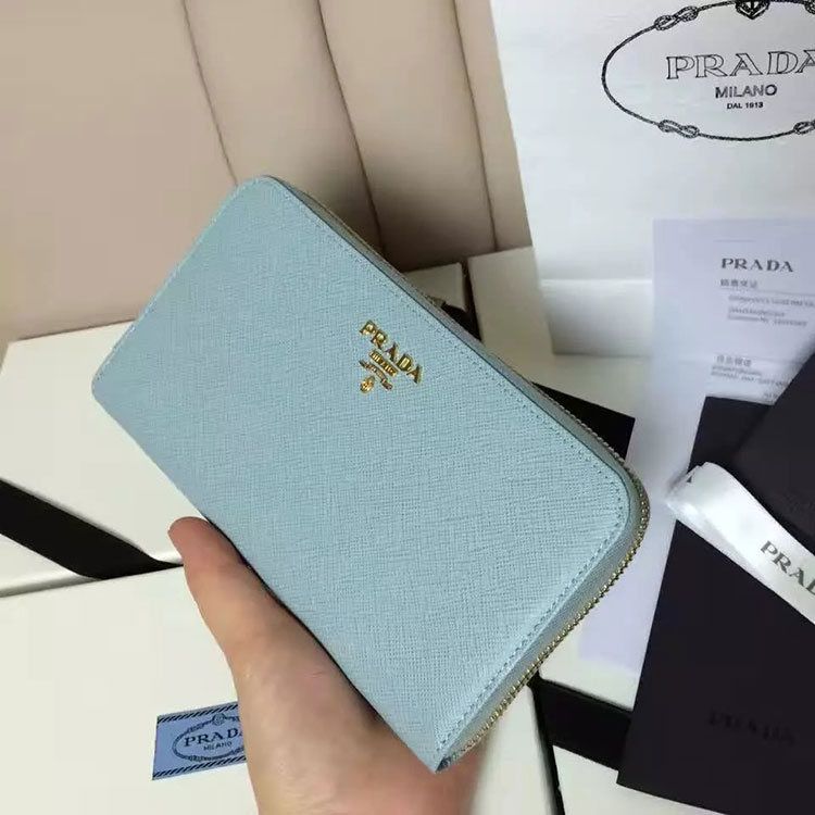 2017 Prada Zip Around Wallet Original leather 1M0506