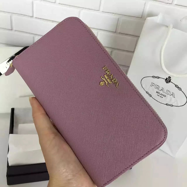 2017 Prada Zip Around Wallet Original leather 1M0506