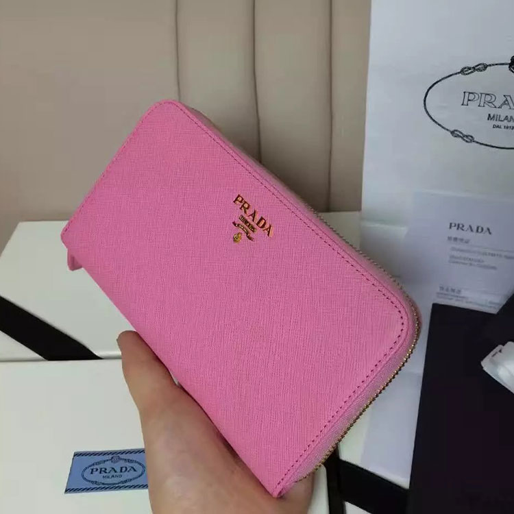 2017 Prada Zip Around Wallet Original leather 1M0506