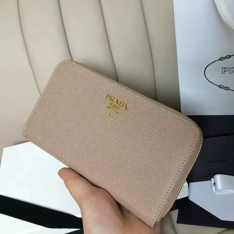 2017 Prada Zip Around Wallet Original leather 1M0506