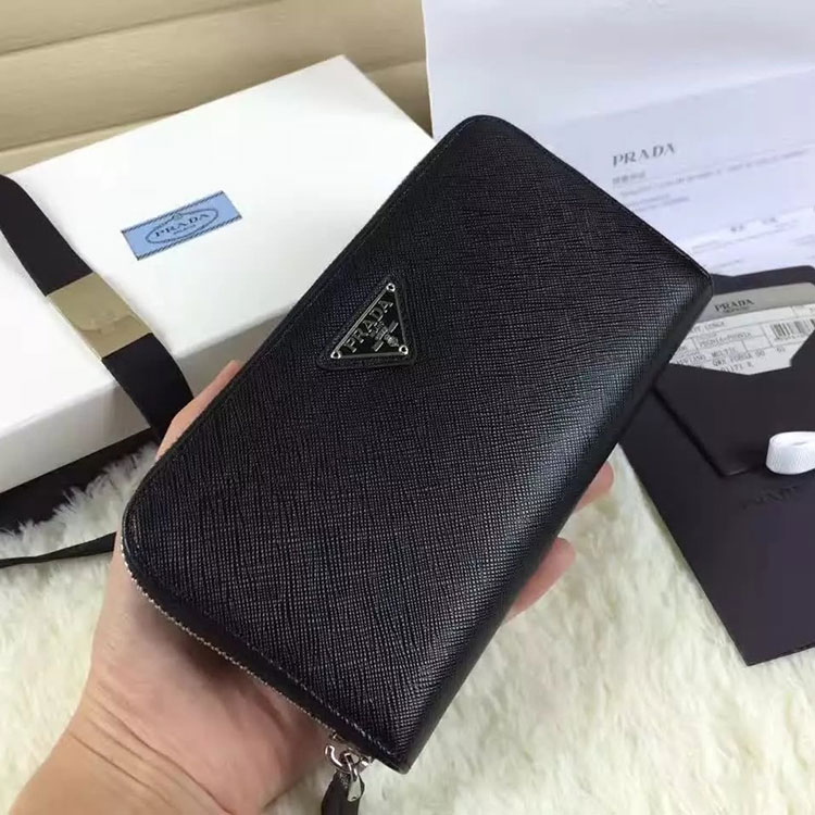 2017 Prada Zip Around Wallet Original leather 1M0506