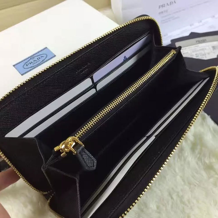 2017 Prada Zip Around Wallet Original leather 1M0506