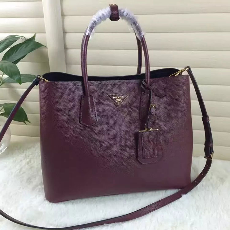 2017 Prada double bag Original Leather BN2756T