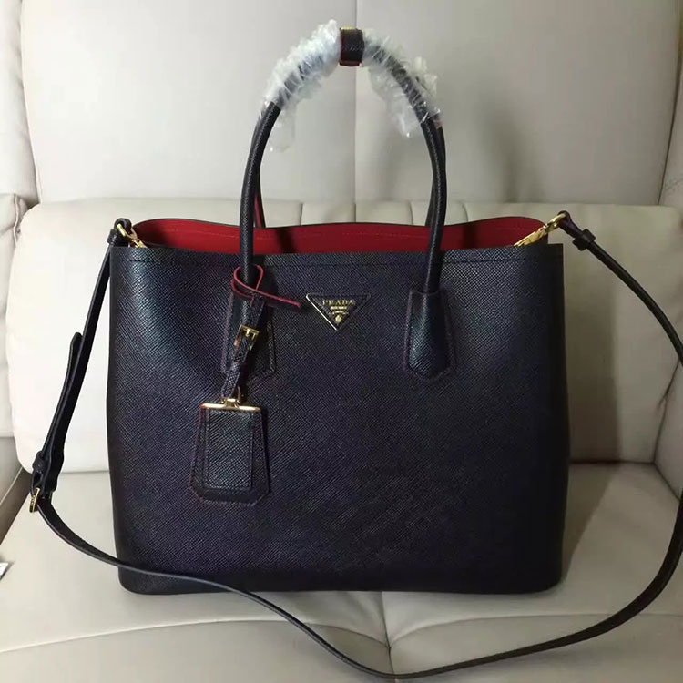 2017 Prada double bag Original Leather BN2756T