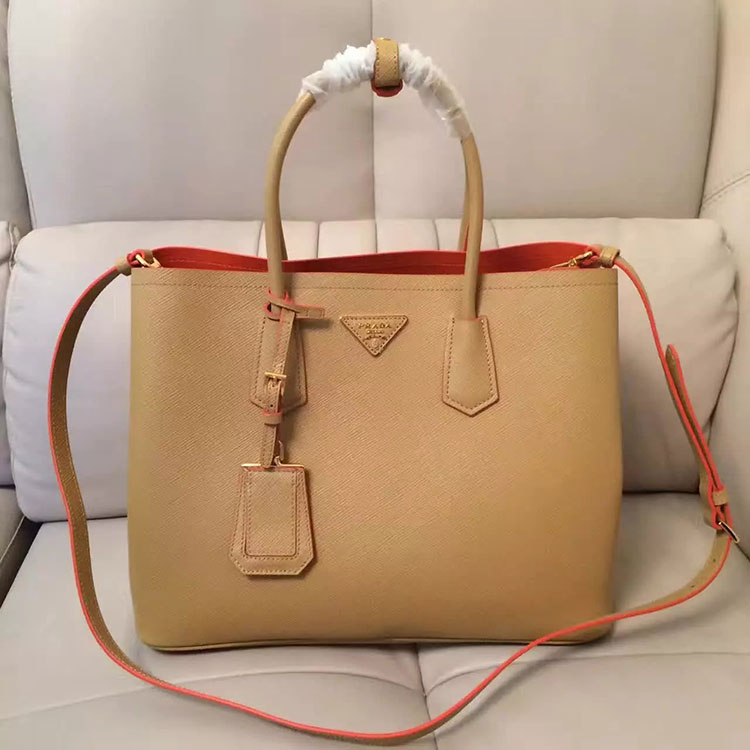 2017 Prada double bag Original Leather BN2756T