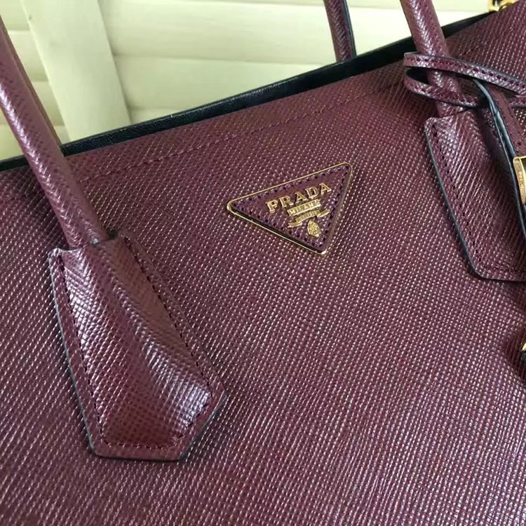 2017 Prada double bag Original Leather BN2756T