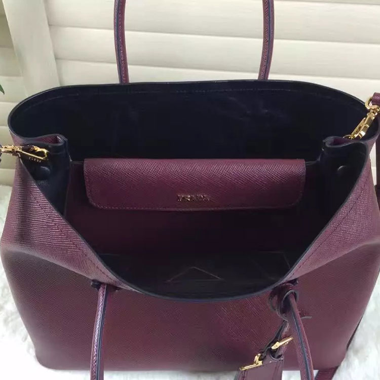 2017 Prada double bag Original Leather BN2756T