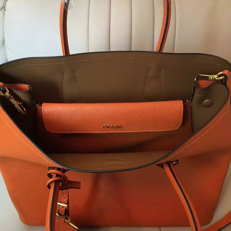 2017 Prada double bag Original Leather BN2756T