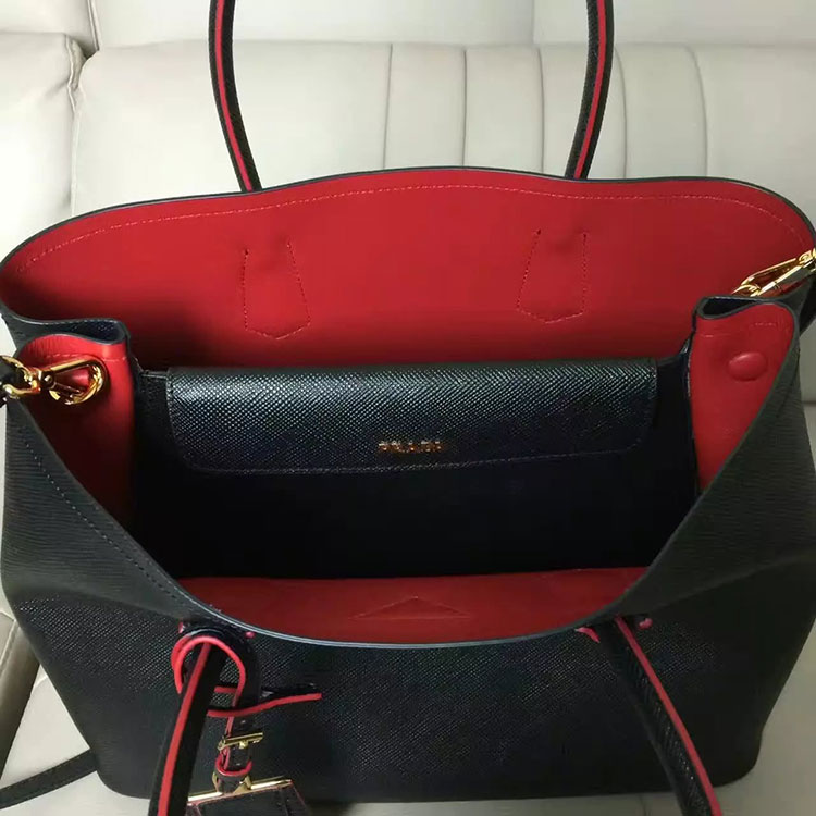 2017 Prada double bag Original Leather BN2756T