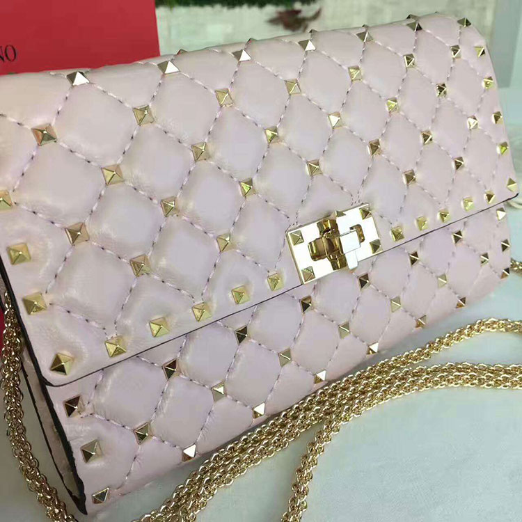 2017 VALENTINO CLUTCH SHOULDER BAG WITH STARSTUDDED CHAIN 0137