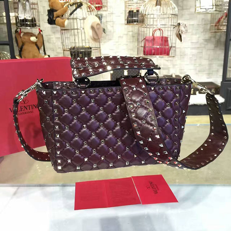 2017 VALENTINO GARAVANI ROCKSTUD SPIKE BAG 1402