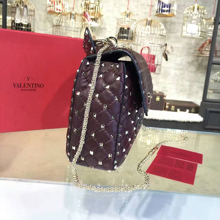 2017 VALENTINO GARAVANI ROCKSTUD SPIKE CHAIN BAG 0121