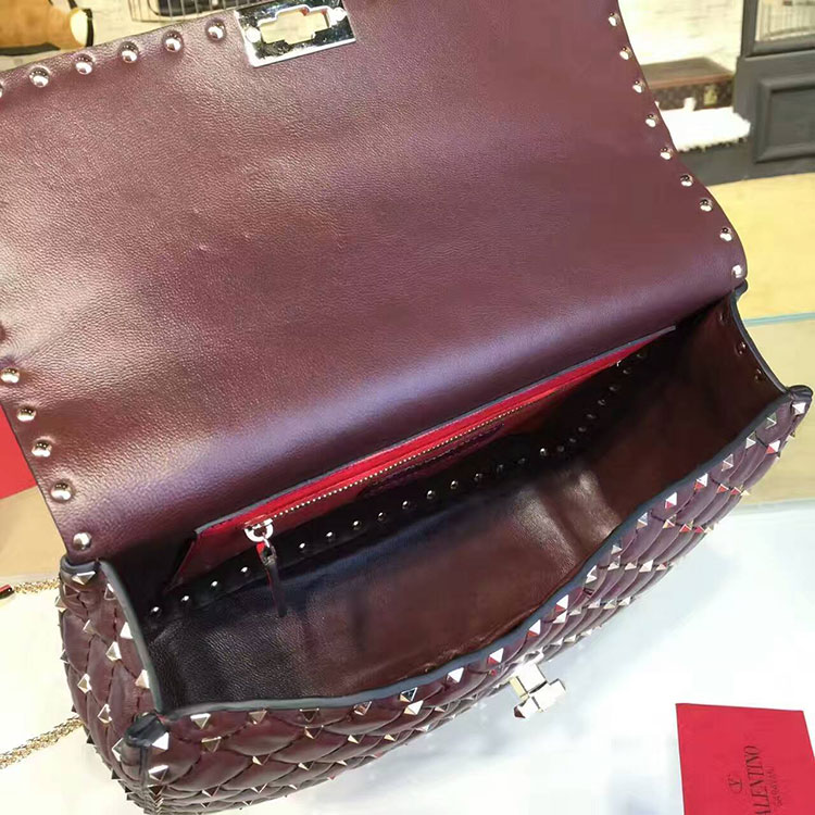 2017 VALENTINO GARAVANI ROCKSTUD SPIKE CHAIN BAG 0121