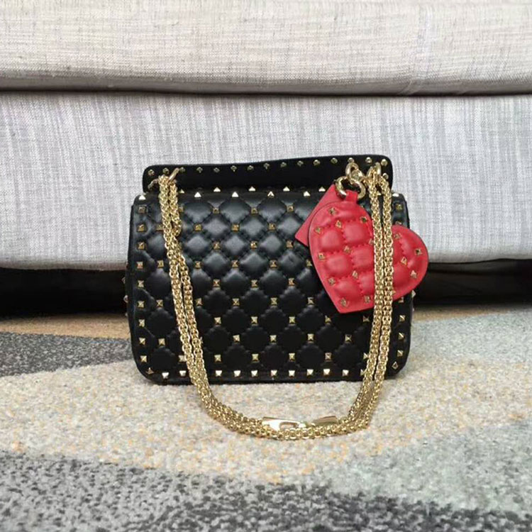 2017 VALENTINO GARAVANI ROCKSTUD SPIKE MEDIUM BAG 0122