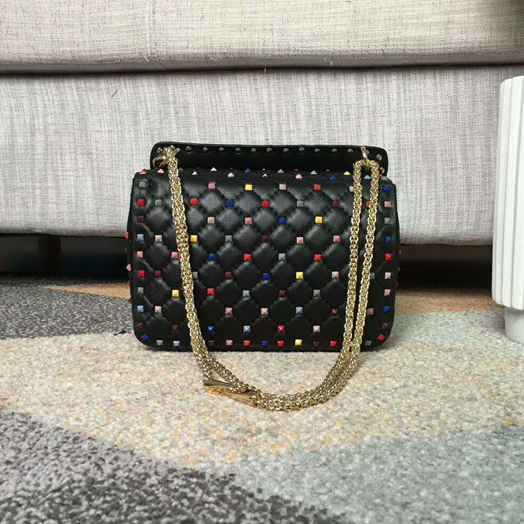 2017 VALENTINO GARAVANI ROCKSTUD SPIKE MEDIUM BAG 0122