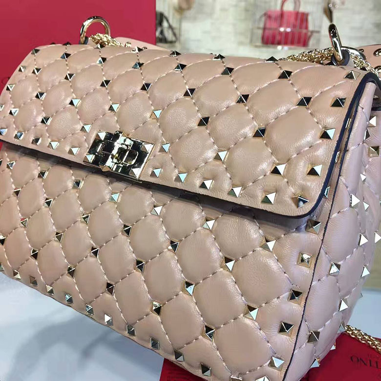 2017 VALENTINO GARAVANI ROCKSTUD SPIKE MEDIUM BAG 0122