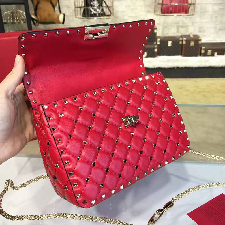 2017 VALENTINO GARAVANI ROCKSTUD SPIKE MEDIUM BAG 0122